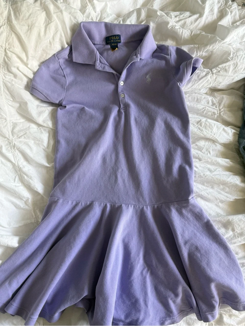 Ralph Lauren Girls' Lavender Polo Dress with Embroidered Pony